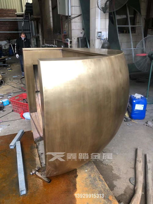 肌理紋效果酒店純銅接待前臺(tái)工廠制作流程與耐火材料制造